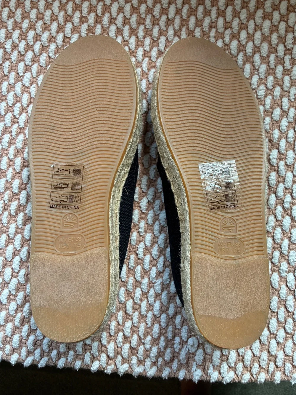 Soludos Black Canvas Slip-On Espadrilles Women’s EU 38 (7-7.5) New Without Box